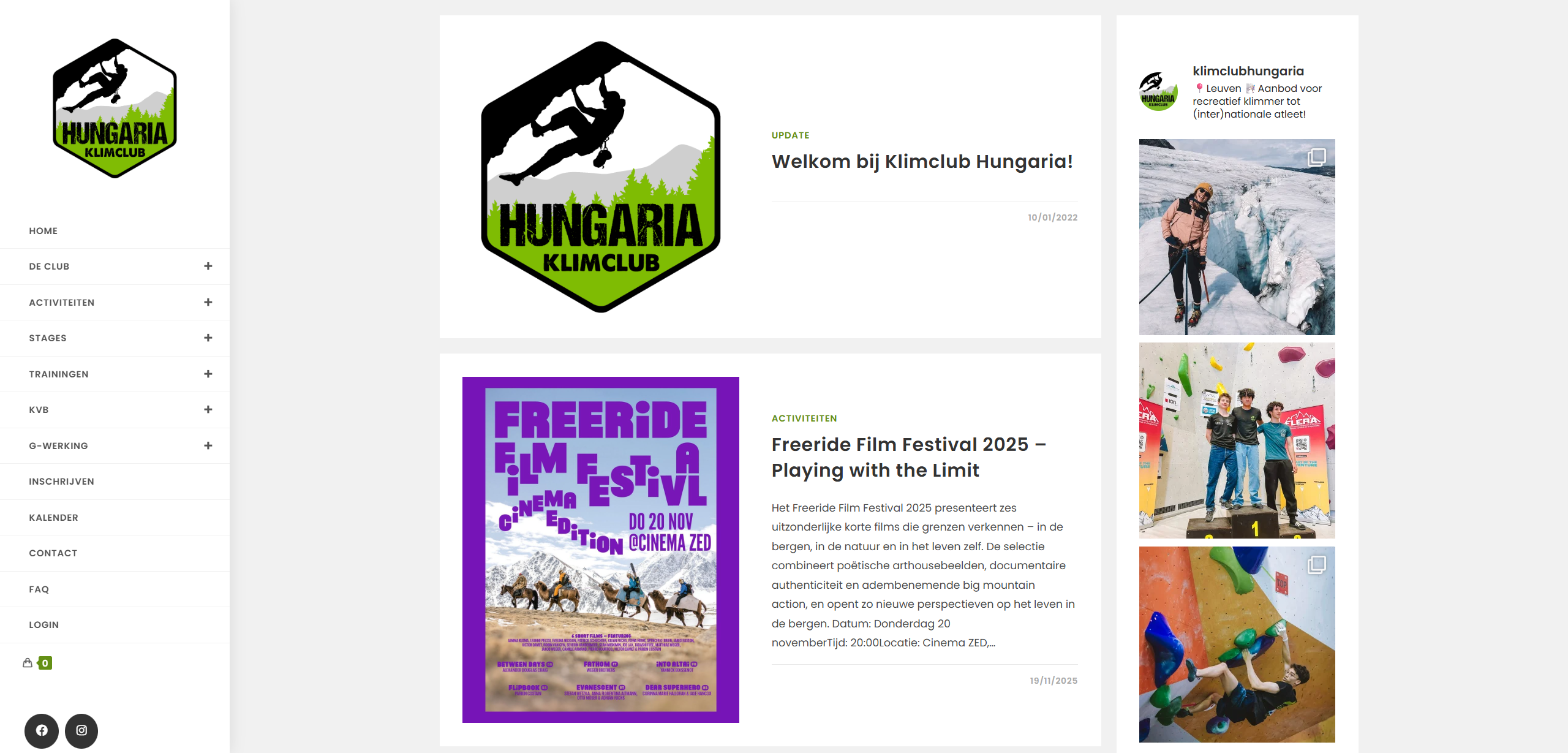 Website Klimclub Hungaria